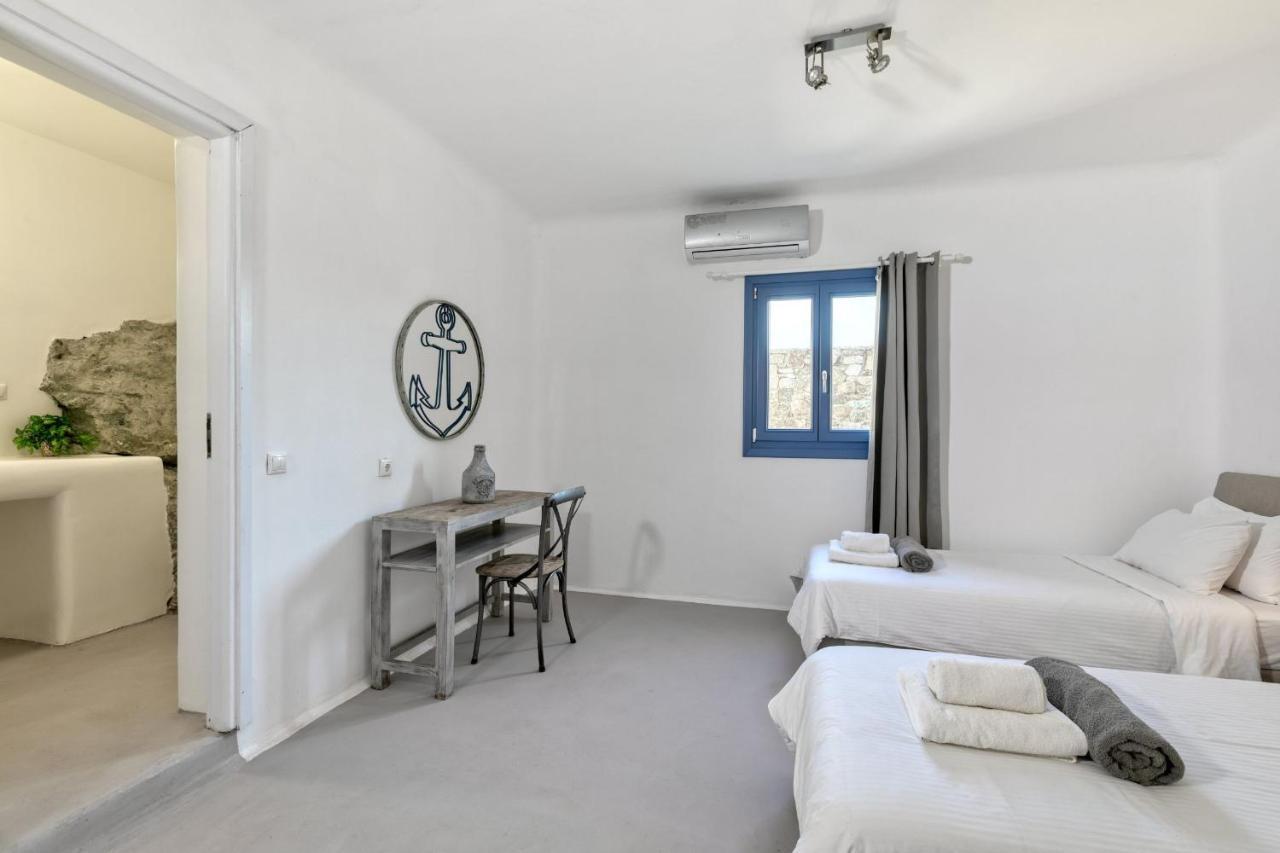 Elegant Mykonos Private Pool Atmos 3 Bedrooms Sea View Panormos *