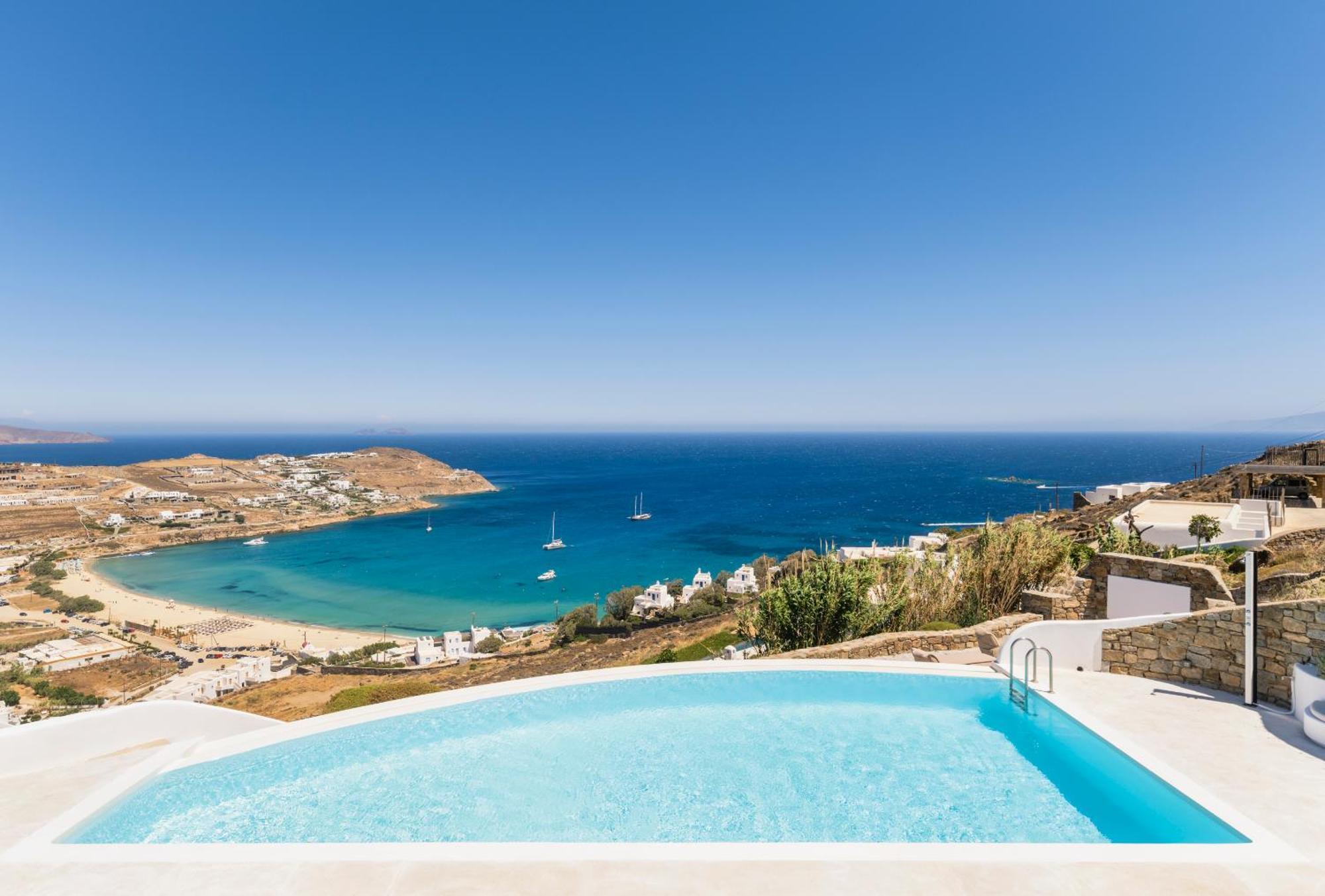 Villa Luxury With Stunning Views Above Kalo Livadi Mykonos Town