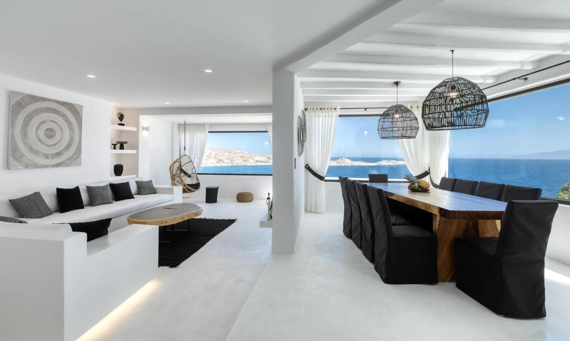 Villa Magnificent Mykonos Rikei 5 Bedrooms Unique Aegean Sea Views Private Infinity Pool Outdoor Jacuzzi Psarou