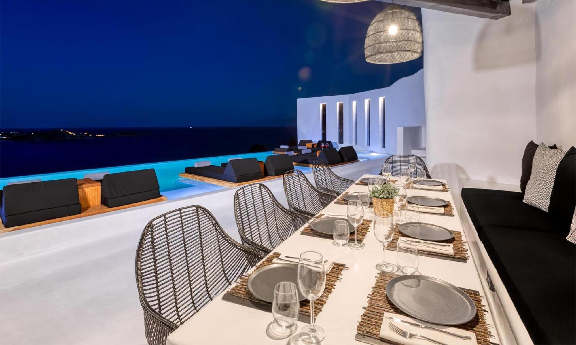 Magnificent Mykonos Rikei 5 Bedrooms Unique Aegean Sea Views Private Infinity Pool Outdoor Jacuzzi Psarou * Psarrou