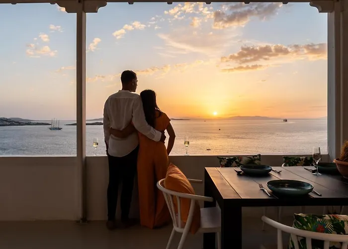 Yalos Mykonos 3 Bedroom Luxury Home In Mykonos Town With Sea & Sunset View