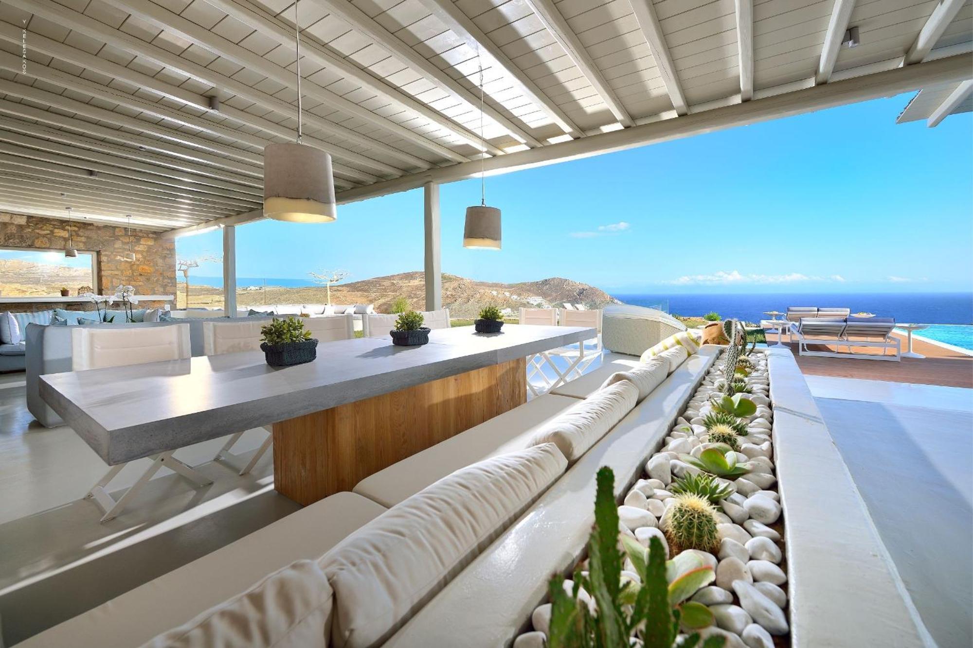 Outstanding Mykonos 6 Bedrooms Agamemnon Sauna Jacuzzi Panoramic Sea Views Villa Elia (Mykonos)