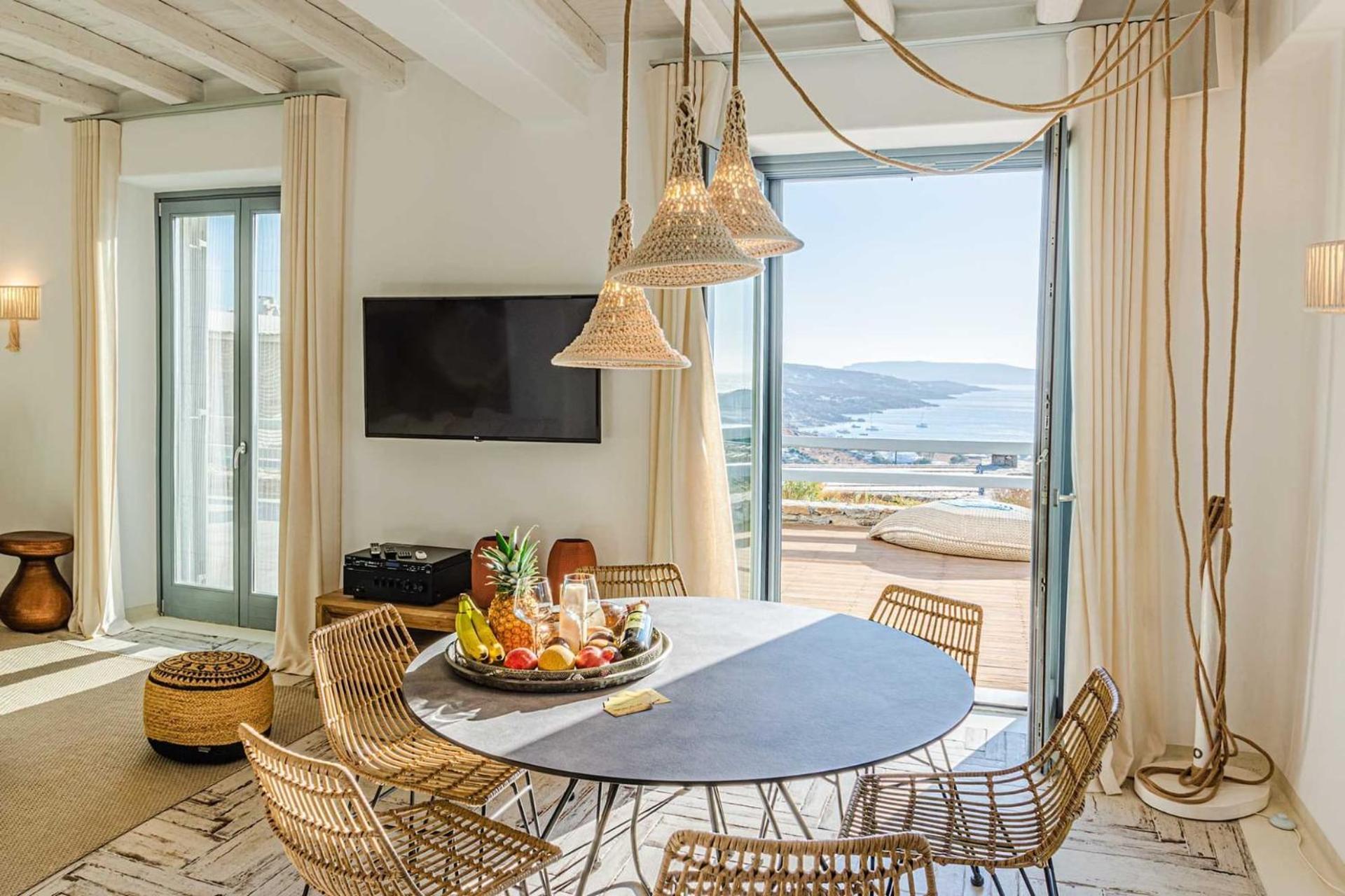 Splendid Mykonos Villa Villa Agape 5 Bedrooms Private Pool With Stunning Sea Views Outdoor Lounge Dining Area Hot Tub Kalafatis