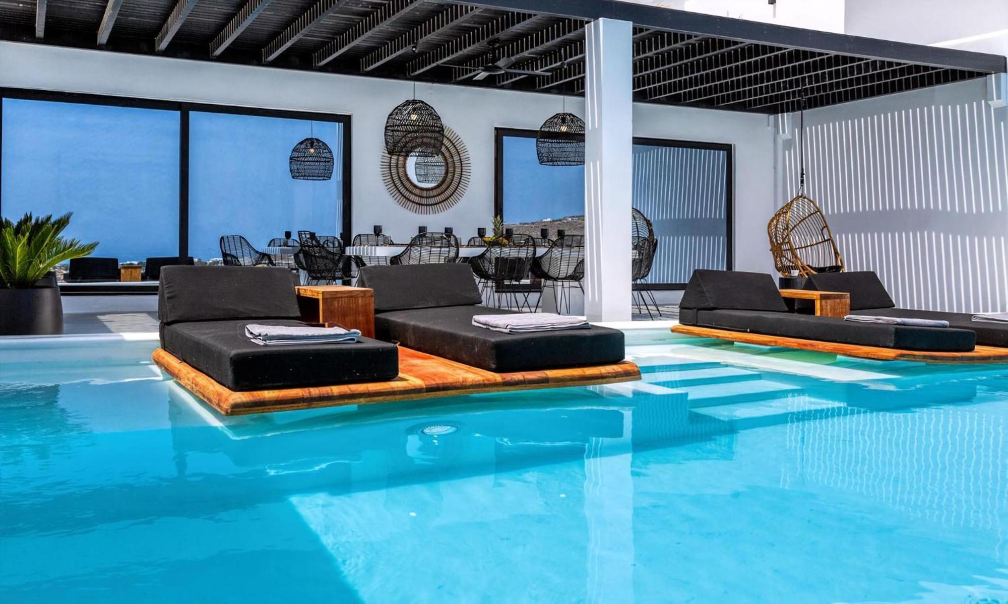 Dazzling Mykonos Lvellie 6 Bedrooms Unique Aegean Sea Views Private Infinity Pool Two Private Jacuzzis Psarou Psarrou