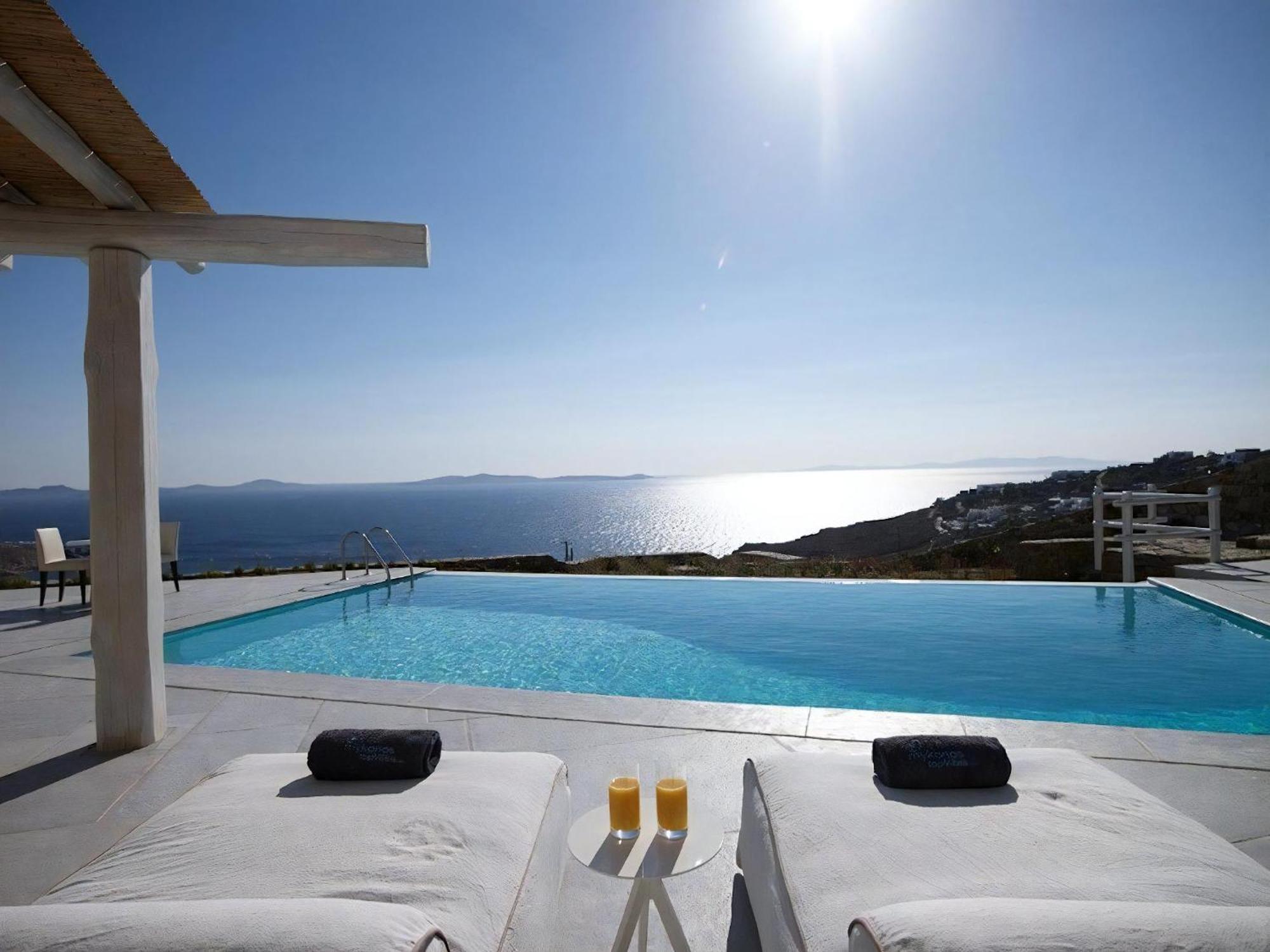 Exquisite Mykonos Ammos 4 Bedroom Private Pool Sea View Houlakia Villa *