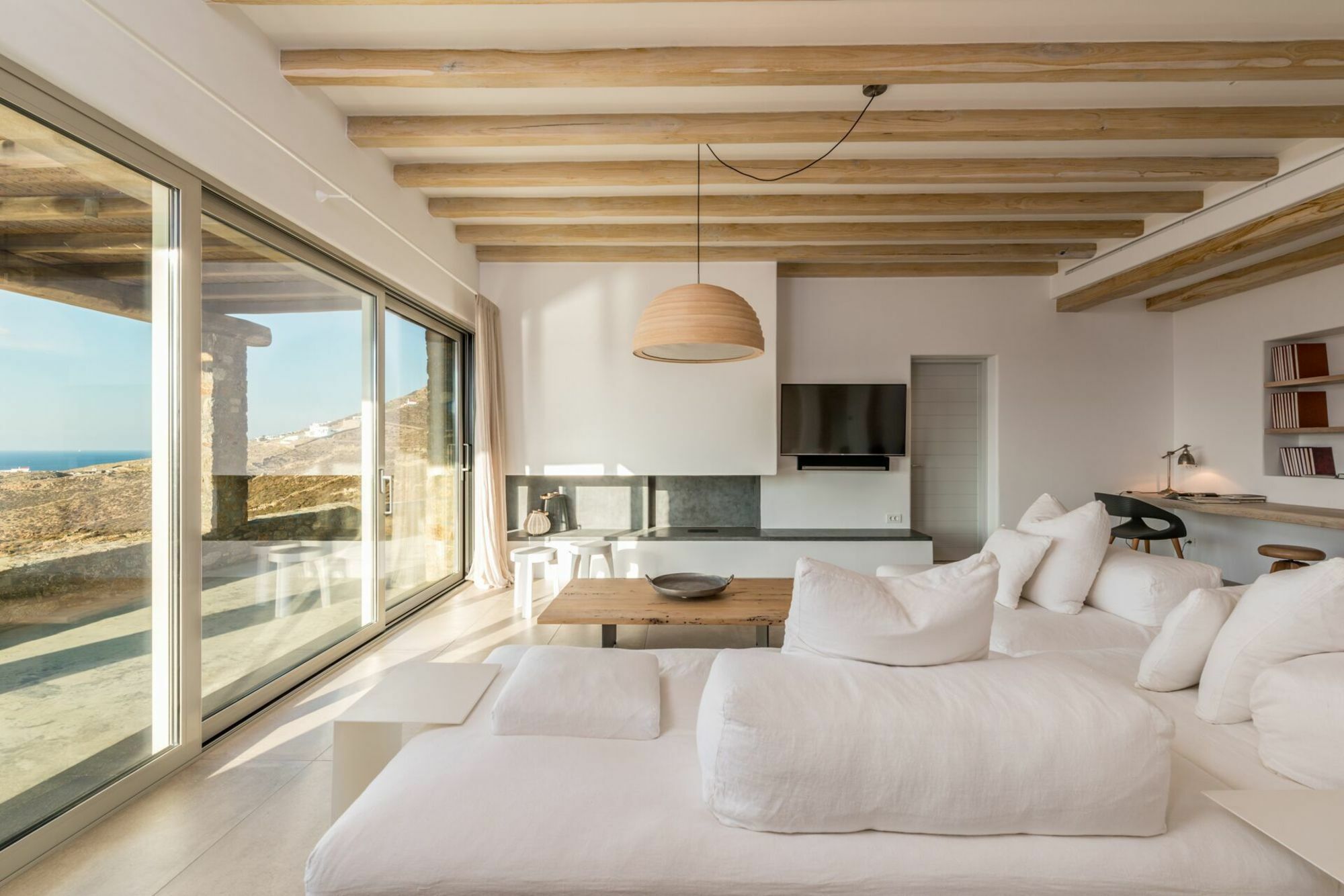 Amra - Secluded Mykonos Haven With Sea Views, Heated Pool, Gym & Hammam Villa *