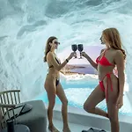 Mykonos Town Black Villa- Cave Heated Pool