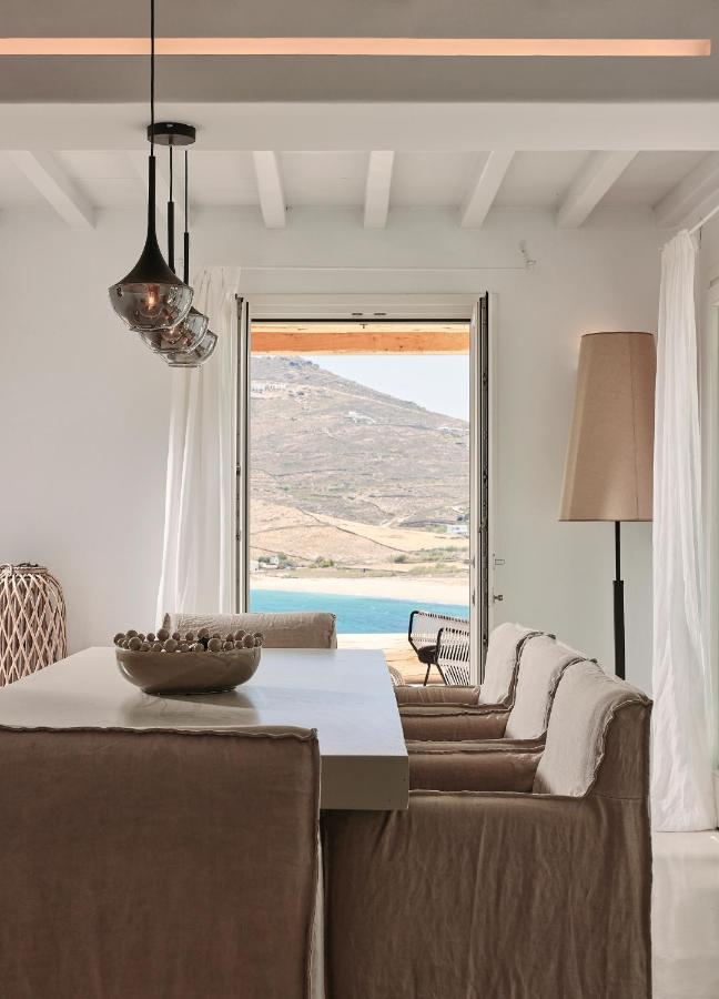 Villa Barbarossa - Elegant Beachfront Retreat With Heated Pool & Outdoor Gym Ftelia (Mykonos)