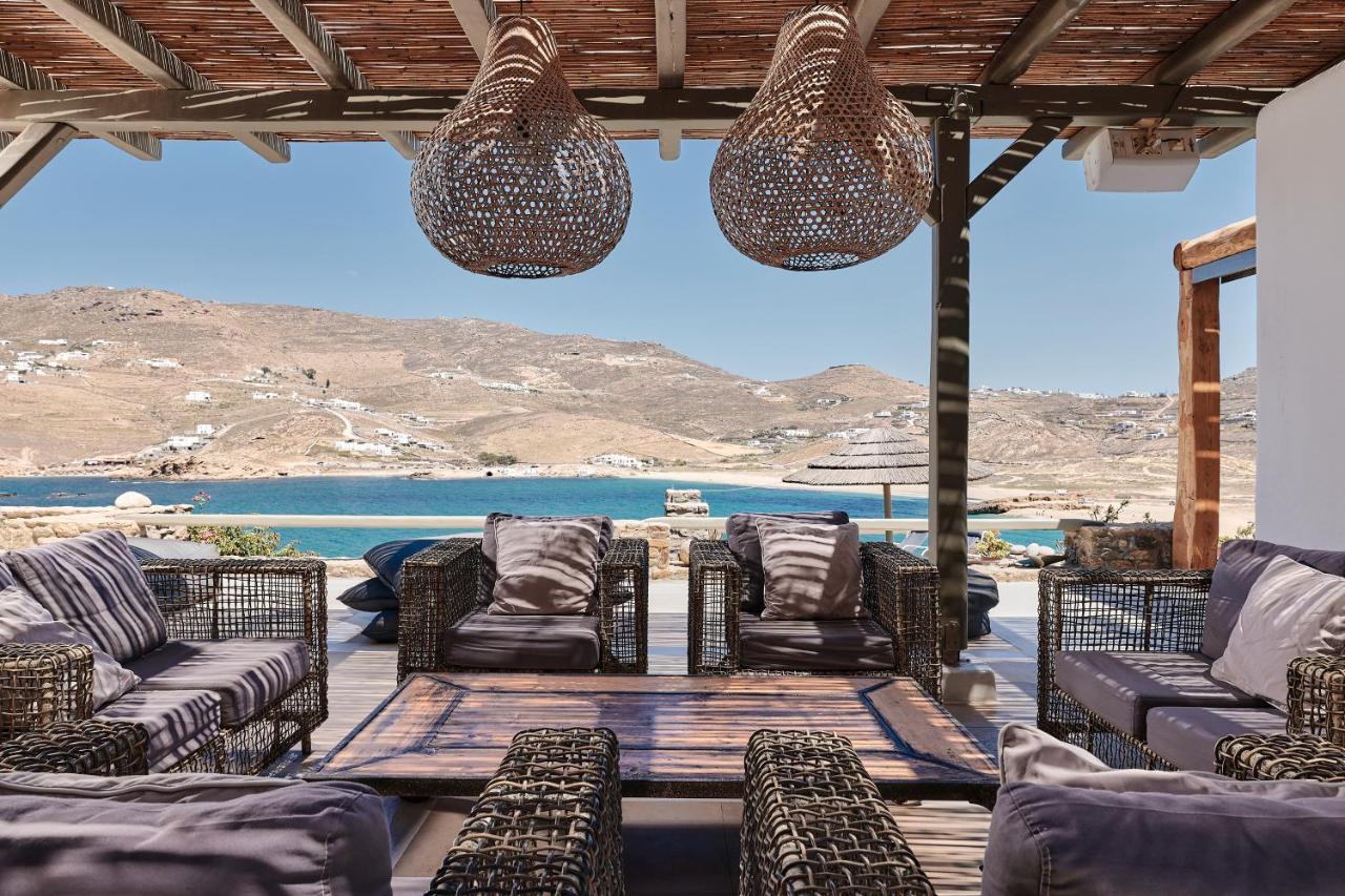 Villa Barbarossa - Elegant Beachfront Retreat With Heated Pool & Outdoor Gym Ftelia (Mykonos)