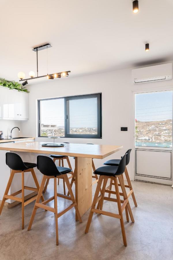Yalos Mykonos 4 Bedroom Luxury House 5 Minute From Ornos W Sea & Sunset View