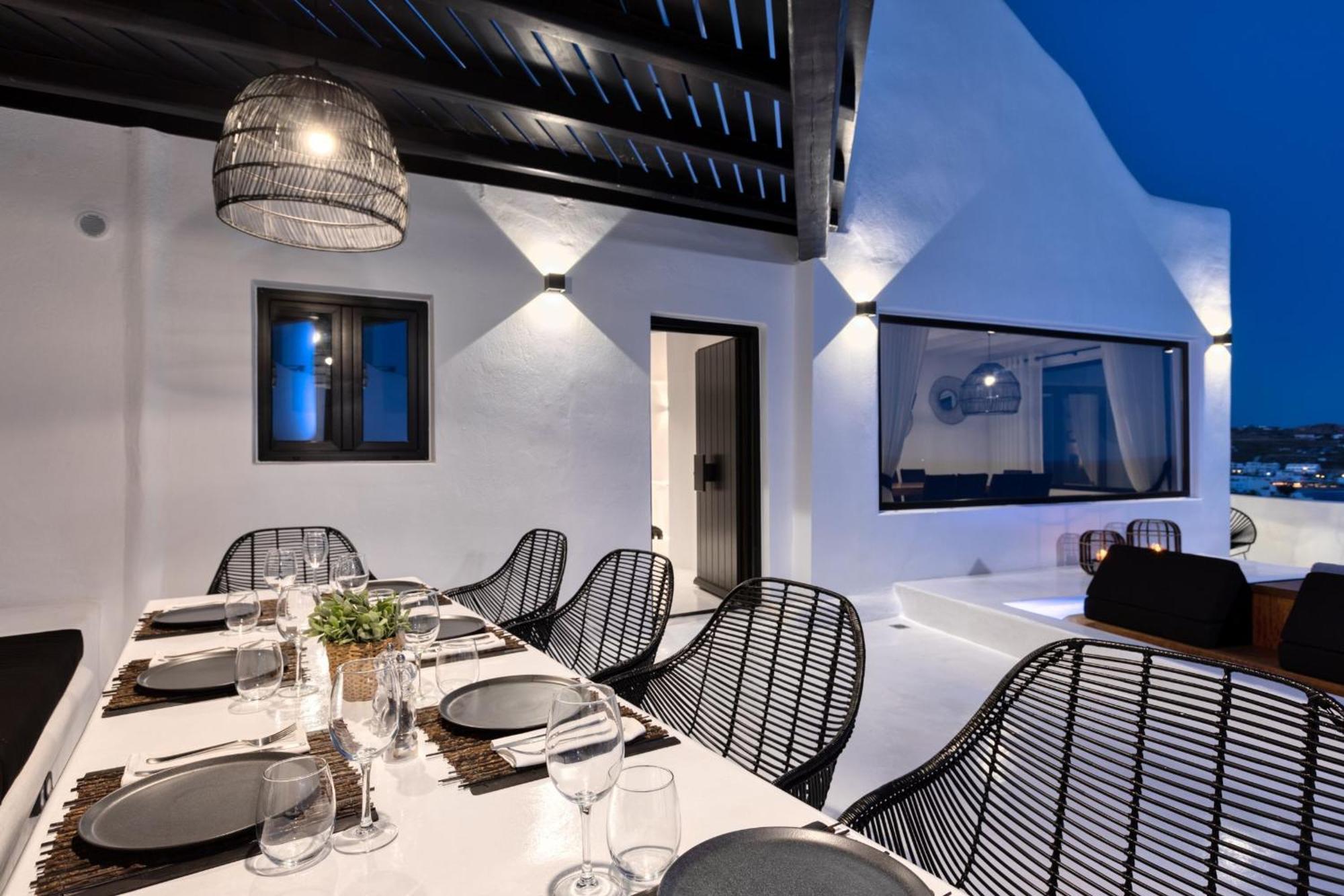 Exquisite Mykonos Hephaestus I 5 Bedroom Infinity Pool Outdoor Jacuzzi Psarou Psarrou