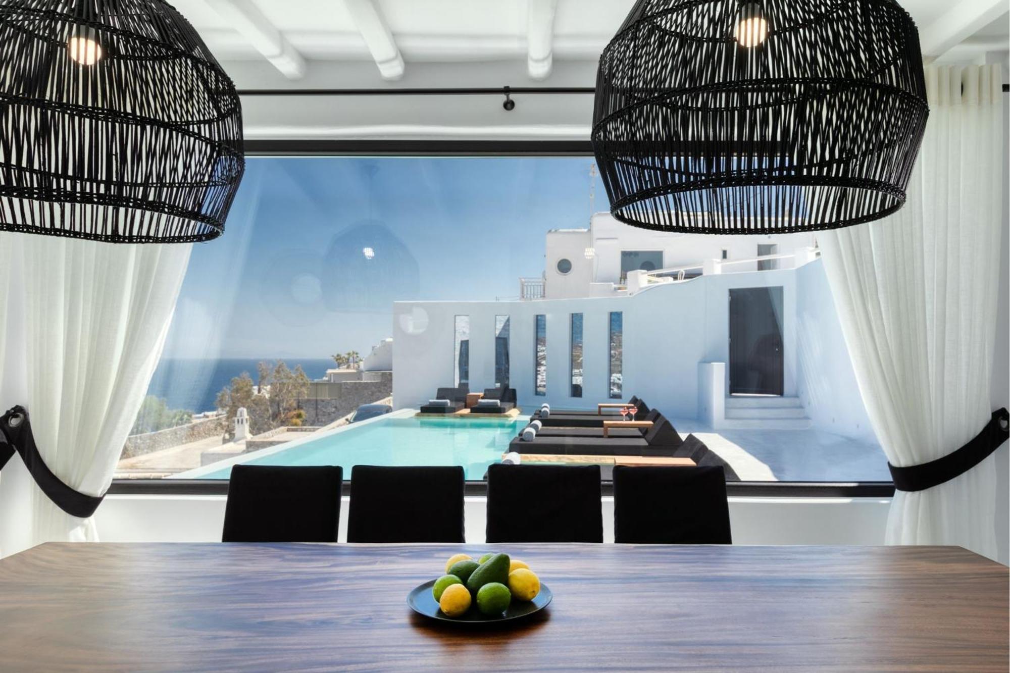 Villa Exquisite Mykonos Hephaestus I 5 Bedroom Infinity Pool Outdoor Jacuzzi Psarou Psarrou
