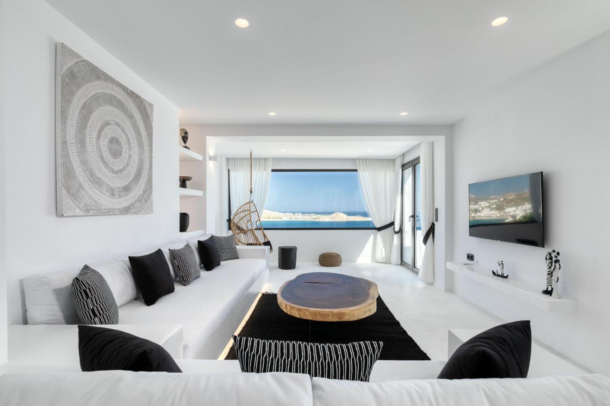 Exquisite Mykonos Hephaestus I 5 Bedroom Infinity Pool Outdoor Jacuzzi Psarou *