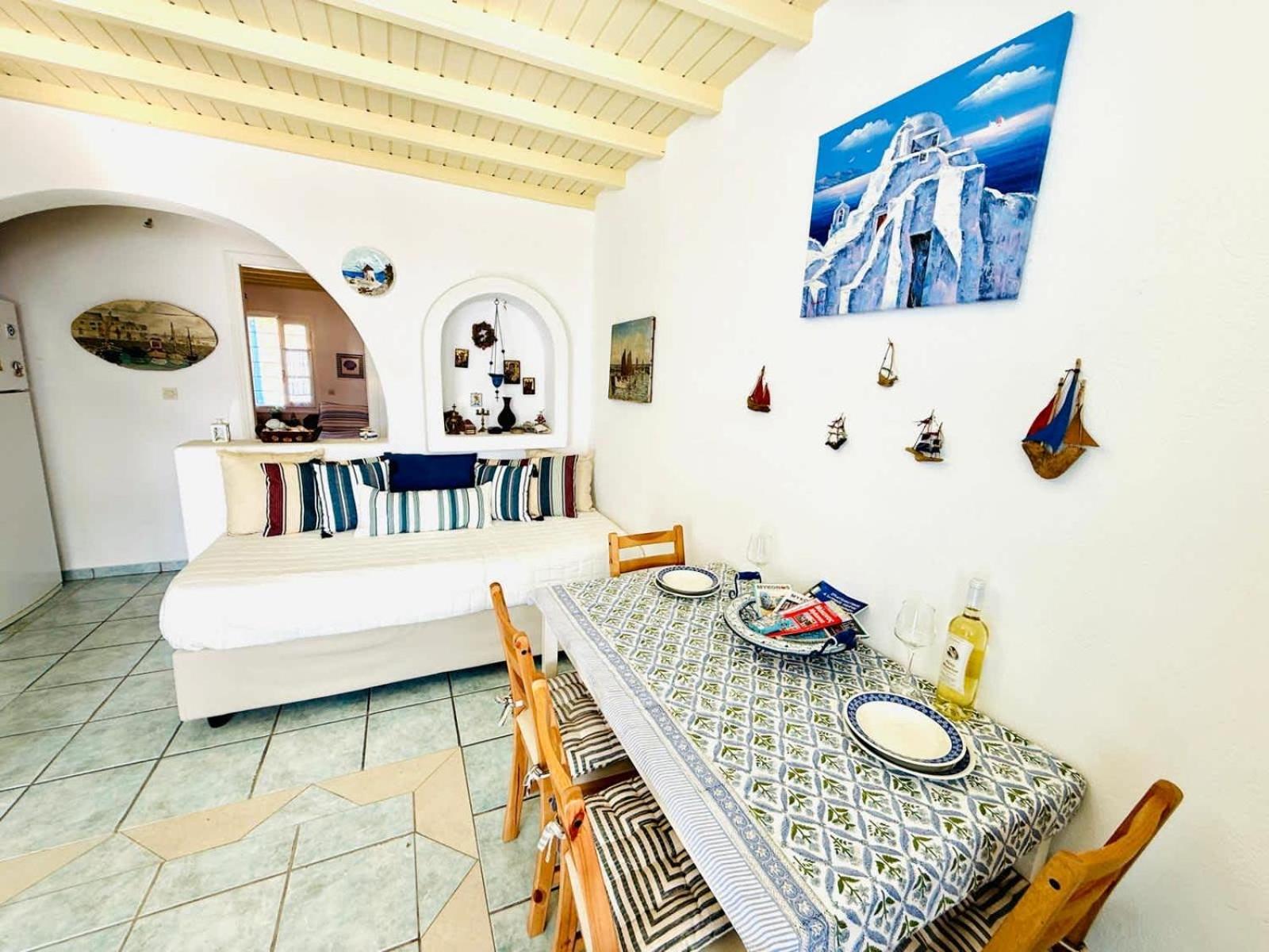 Stylish 2 Bd Escape With Patio At * Ornos (Mykonos)