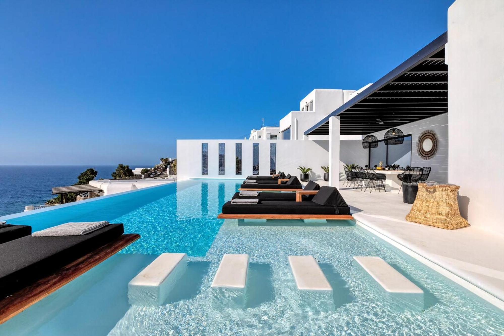 Villa Exquisite Mykonos 6 Bedrooms Hephaestus Ii Infinity Pool Outdoor Jacuzzi *