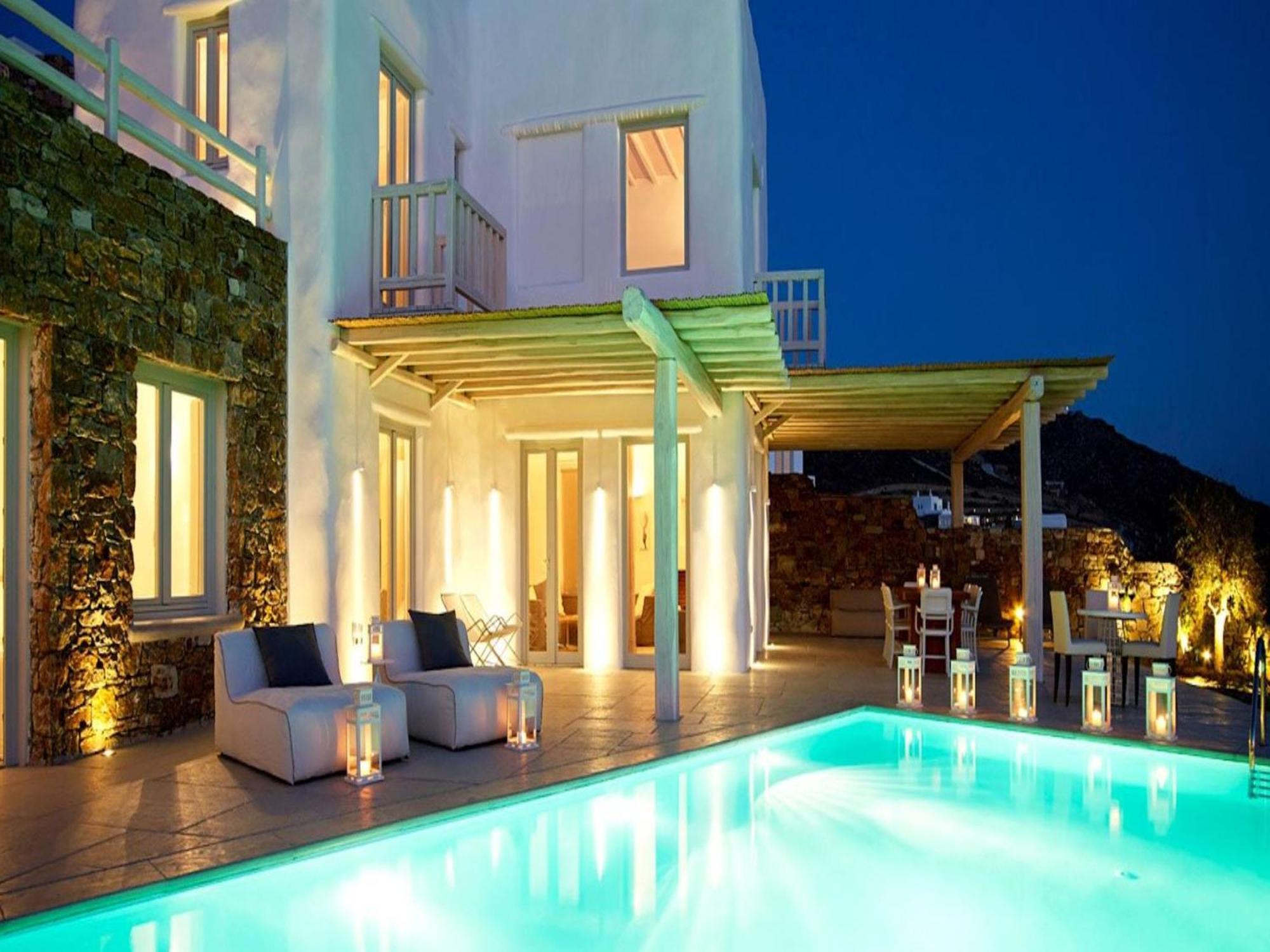 Exquisite Mykonos Exclusive 3 Bedroom Private Pool Sea View Houlakia Mykonos Town