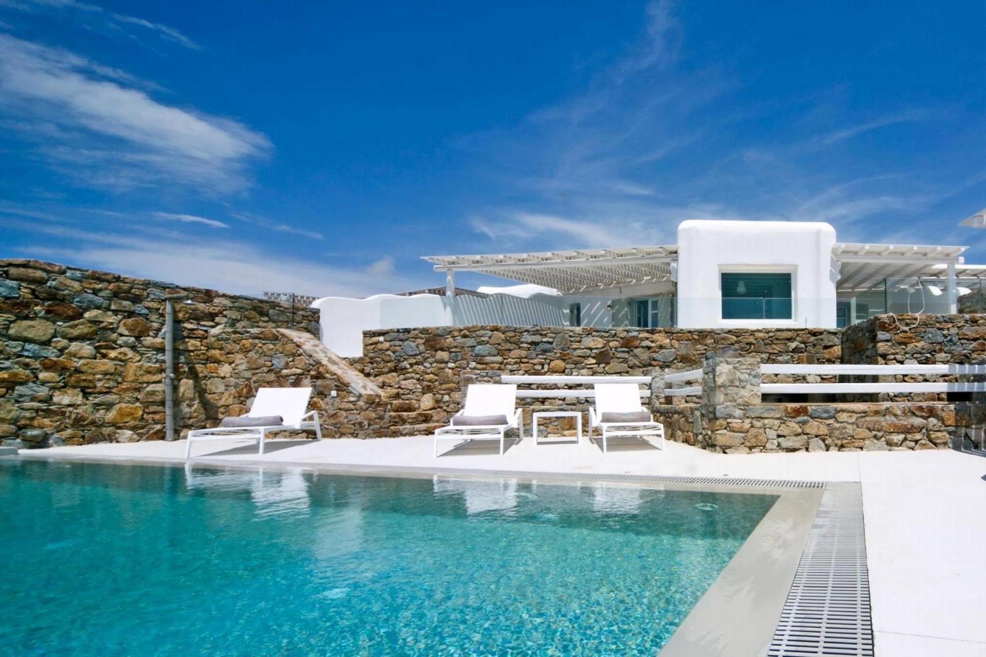 Luxury Mykonos Shali 4 Bedrooms Sea View Private Pool Elia Villa *