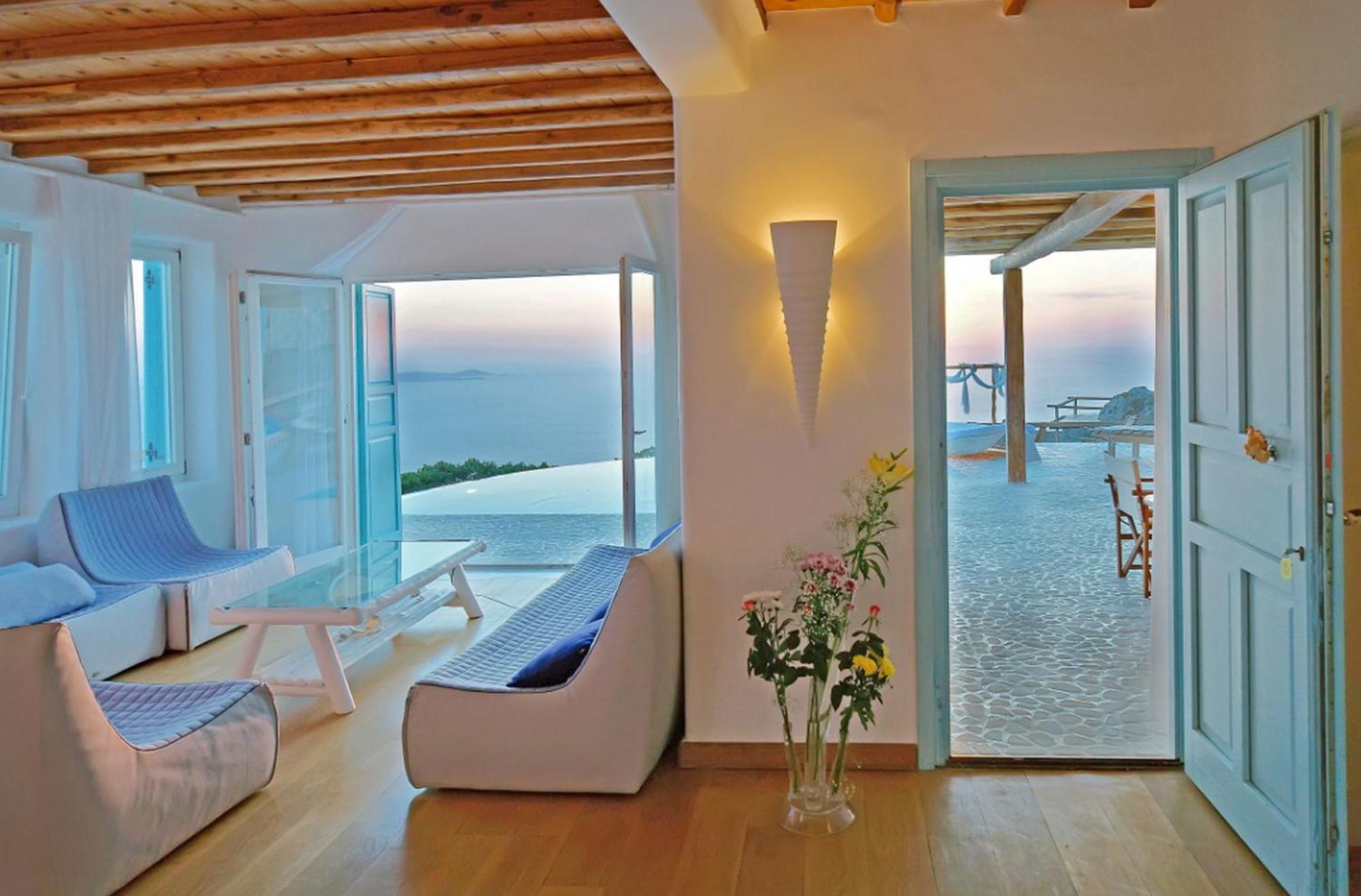 Super Deluxe Mykonos Celestial Vista 11 Bedrooms 2 Private Infinity Pools Helipad Kastro