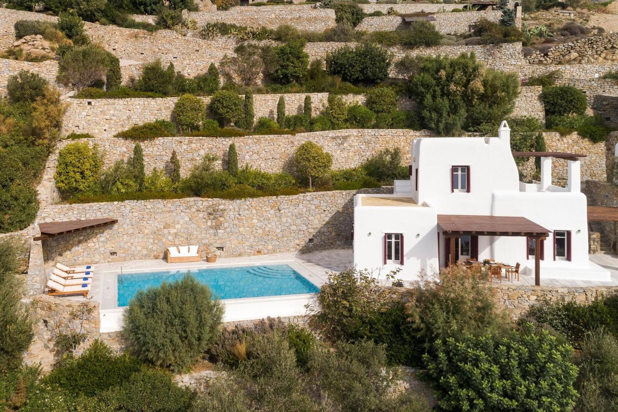 Excellent Mykonos Psarrou Epsilon 4 Bedrooms Stunning Sea Views Psarrou Villa Mykonos Town