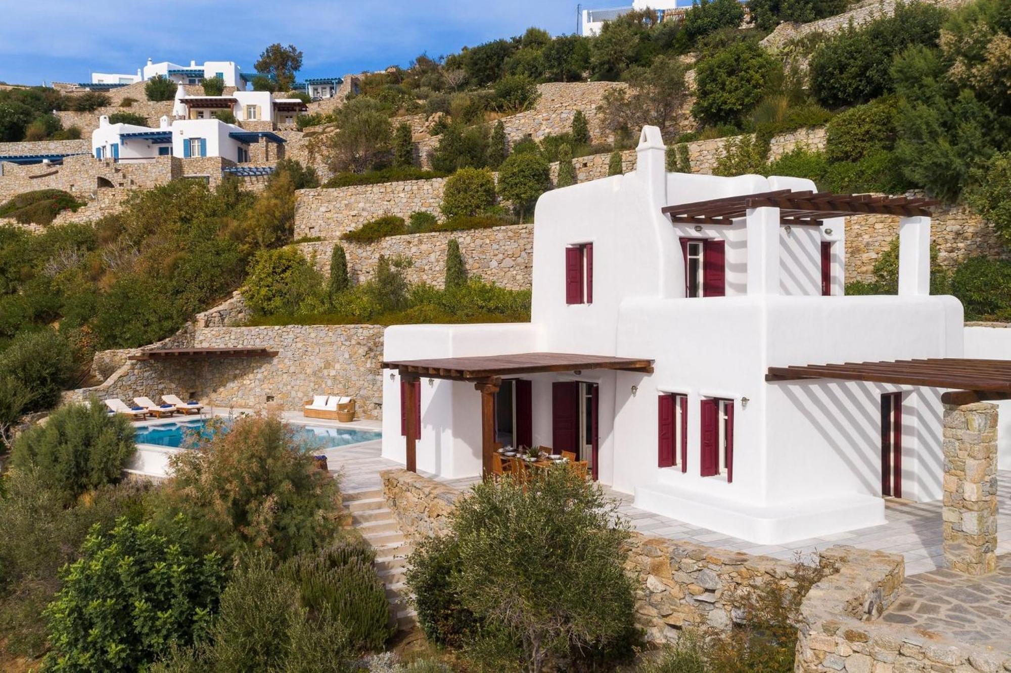 Excellent Mykonos Psarrou Epsilon 4 Bedrooms Stunning Sea Views Psarrou Mykonos Town