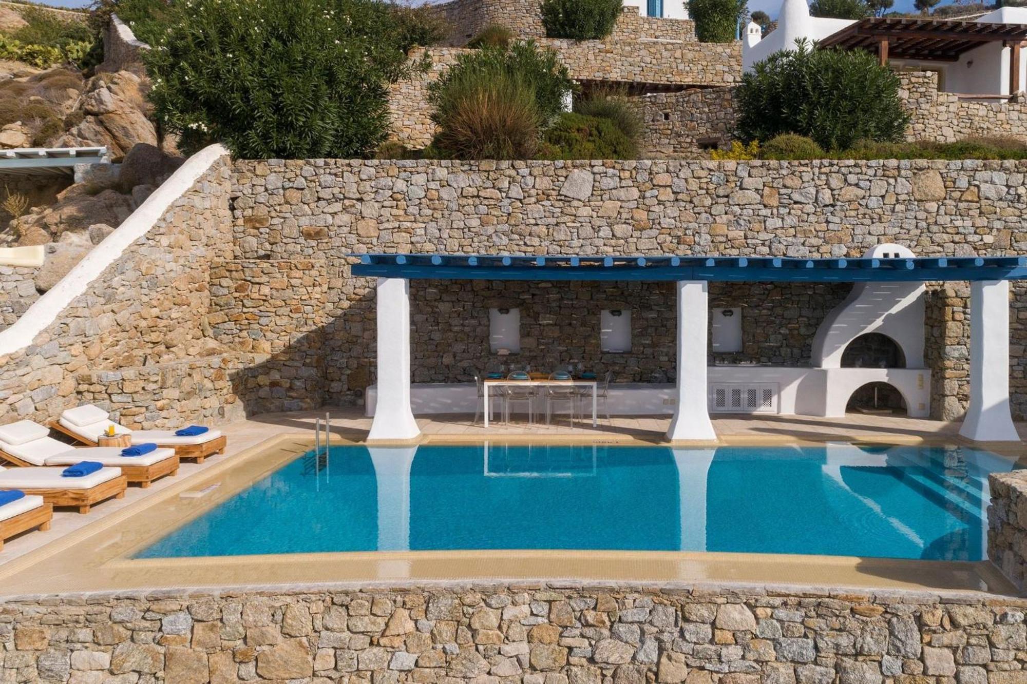 Excellent Mykonos Psarrou Gamma 3 Bedrooms Stunning Sea Views Psarrou Villa Mykonos Town
