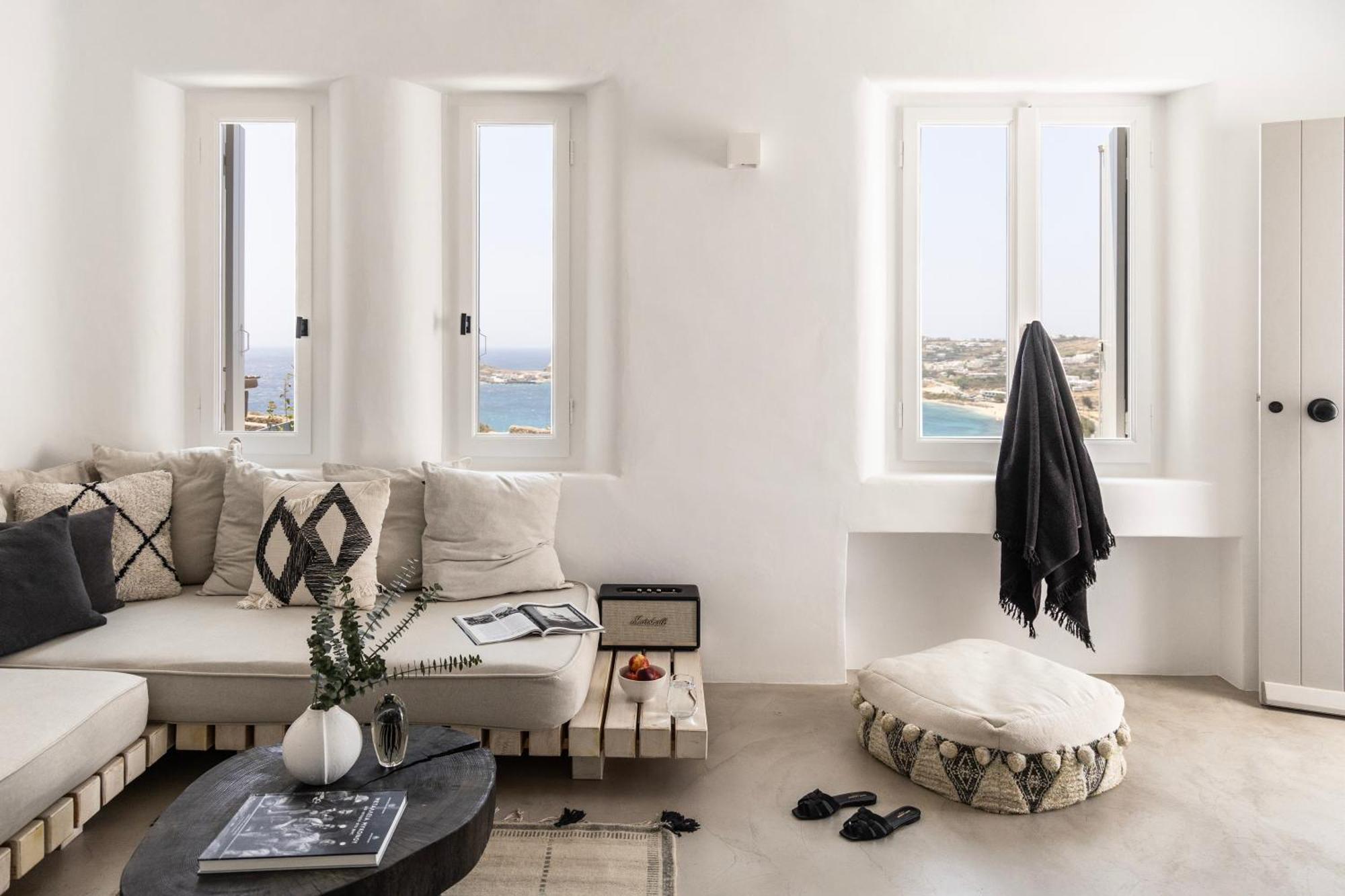 Dream View Villa, 2 Min Walk To The Beach, By Red Windmill Villa Kalafatis
