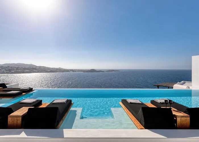 Dazzling Mykonos Villa Villa Lvellie 6 Bedrooms Unique Aegean Sea Views Private Infinity Pool Two Private Jacuzzis Psarou Beach
