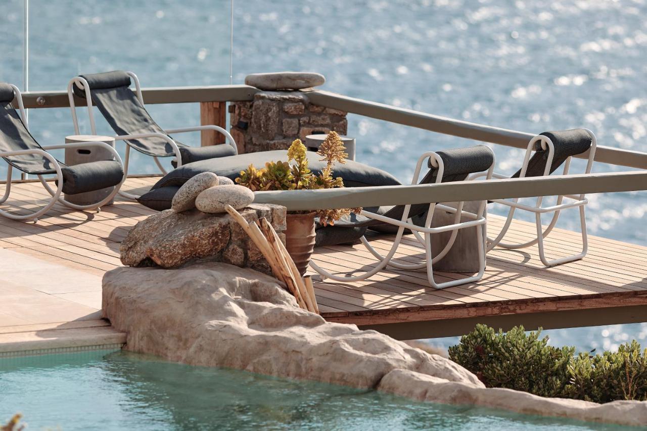 Barbarossa - Elegant Beachfront Retreat With Heated Pool & Outdoor Gym Ftelia (Mykonos)