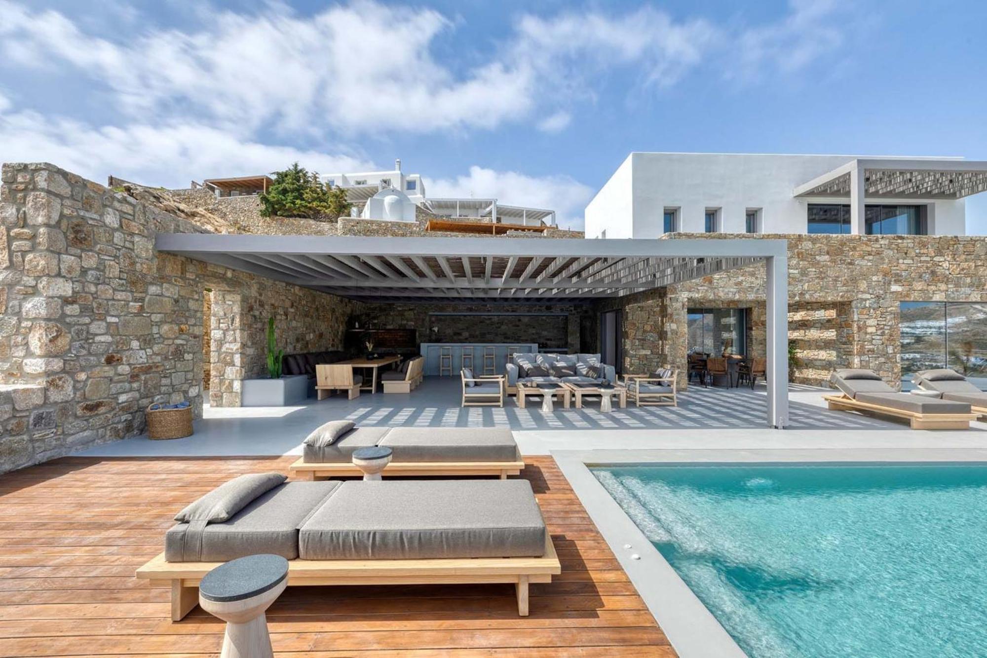 Astounding Mykonos 6 Bedrooms Brandy Private Infinity Pool Stunning Sea Views Elia