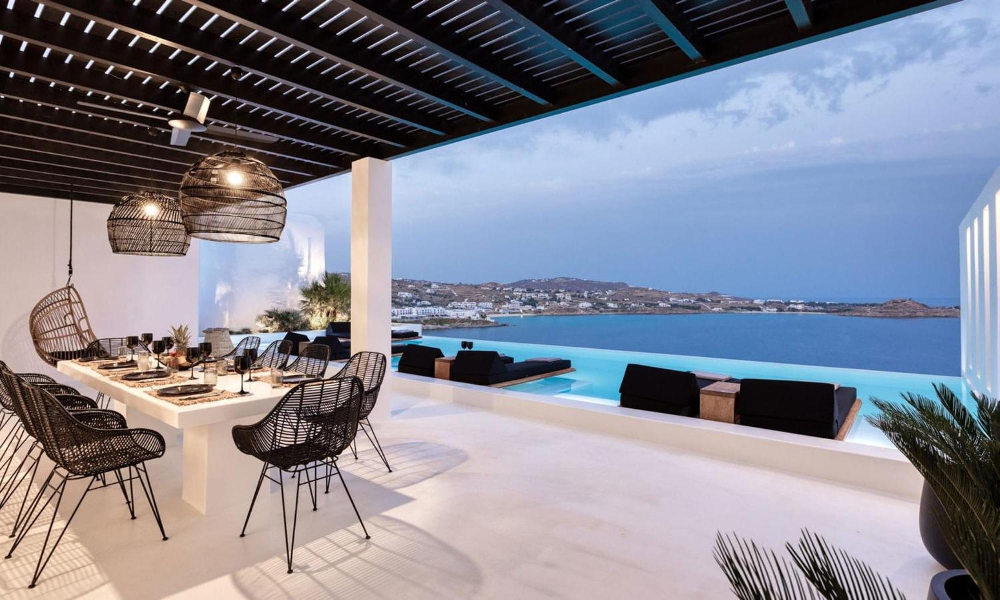 Dazzling Mykonos Lvellie 6 Bedrooms Unique Aegean Sea Views Private Infinity Pool Two Private Jacuzzis Psarou Villa *